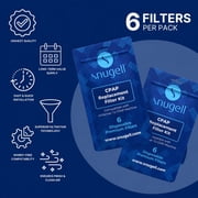 Snugell Disposable CPAP Filters -Compatible with ResMed AirSense 10, AirCurve 10 & S9 Series - Ideal for Home and Travel Use –Easy to Install for Superior Air Filtration & Cleaner Breathing (6-Pack)