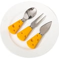 thumbnail image 3 of Naiovety Vajilla de dibujos animados, Cuchara / Tenedor / Pala con forma de queso de dibujos animados lindo portátil Vajilla creativa con forma de queso Mostrada Numero 3 Naiovety HA027620-03, 3 of 6