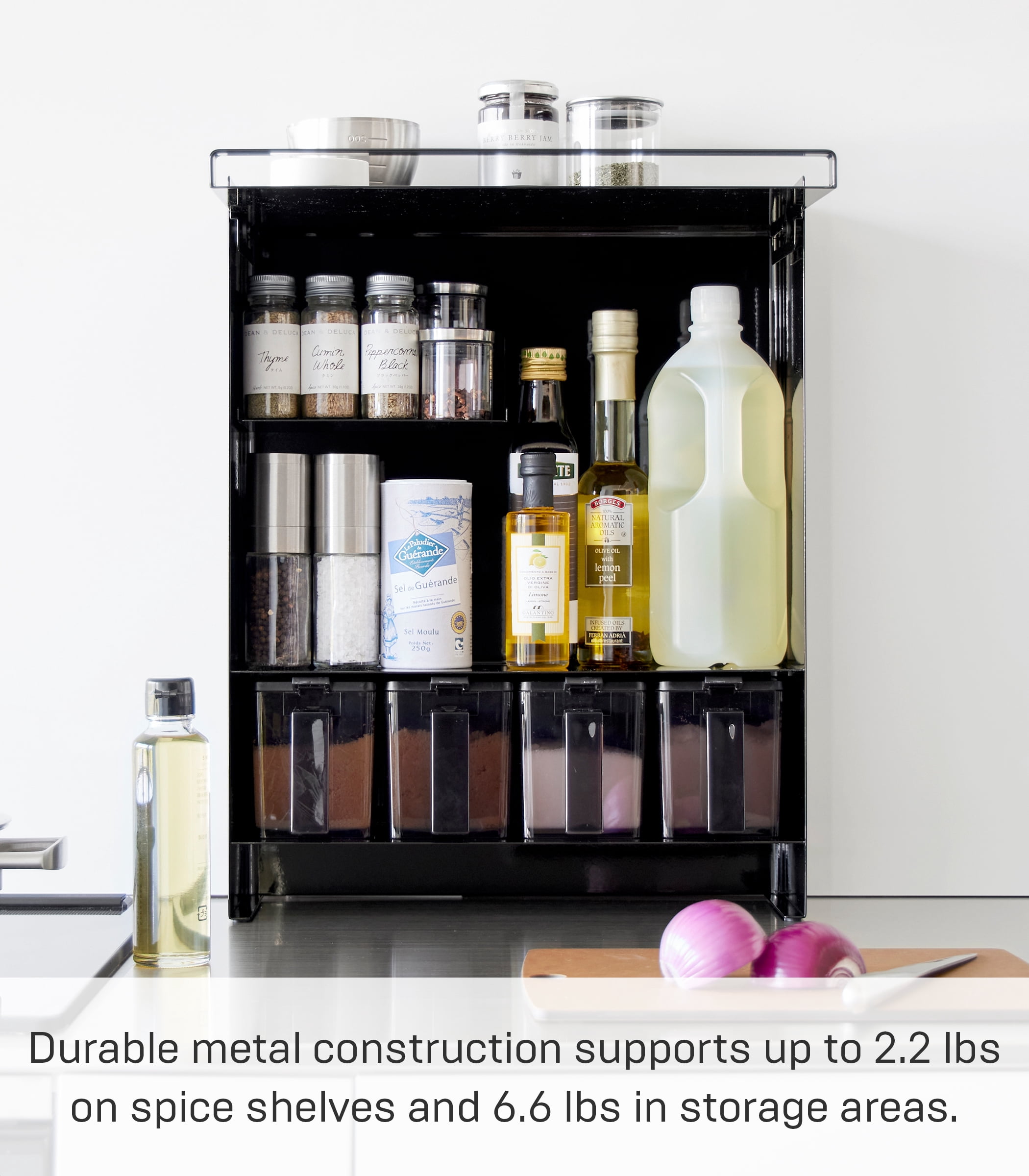 Dean Deluca Spice Rack Yamazaki Home Concealable Spice Rack