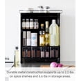thumbnail image 5 of Yamazaki Home Concealable Spice Rack, Black, Steel, No Assembly, 5 of 7