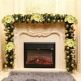 thumbnail image 3 of PENGXIANG Christmas Decoration Flower Simulated Garland Rattan Artificial Flowers 60pcs Red Simulation Filigree Cloth Wreath, 3 of 11