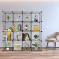 thumbnail image 6 of Alvantor Modular 16-Cube Storage Organizer Shelves, Black, 47 x 14 x 57 Inches, 6 of 6