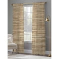 thumbnail image 4 of Retro Yellow Sheer Curtains 108 Inch Length 2 Panels Set Window Treatments, Country Farmhouse Abstract Minimalist Texture Rod Pocket Semi Curtains for Living Room/Bedroom/Kitchen, 104"W x 108"L, 4 of 7