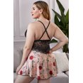thumbnail image 1 of ABPHQTO Babydoll floral de empalme de sujetador de encaje de talla grande multicolor para mujer, 1 of 5