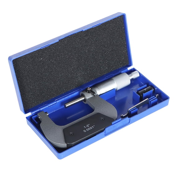 LABLT 1 - 2''/ 0.0001''  Carbide Tipped Outside Micrometer with Ratchet Stop Thimble