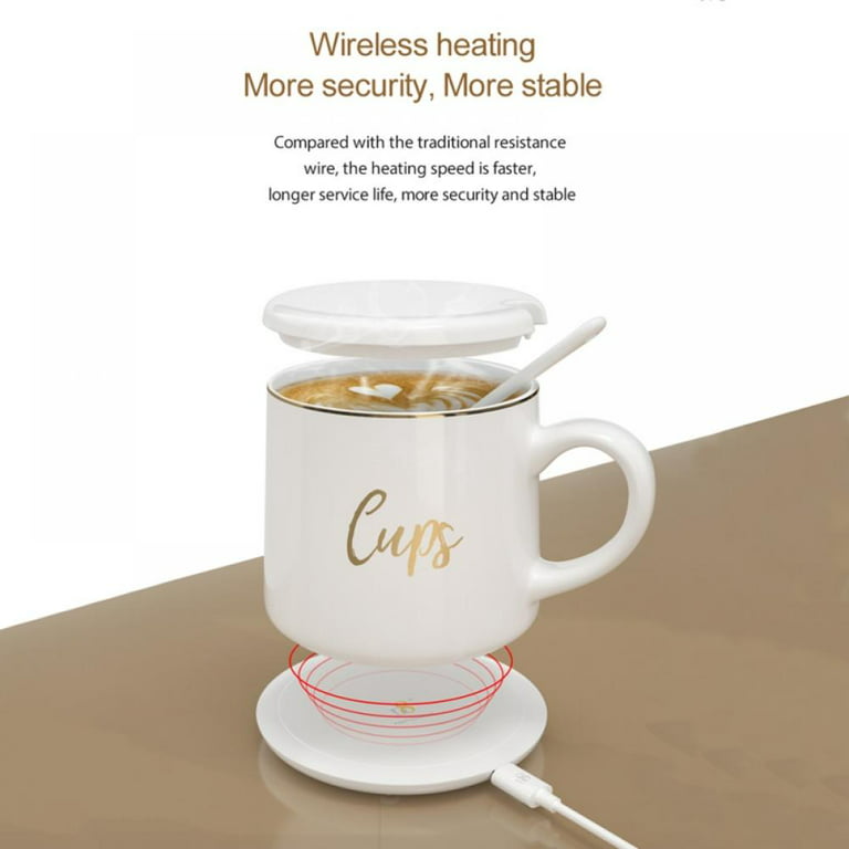 Coffee Mug Warmer with Wireless Charger for Desk,Heated Coffee Mug