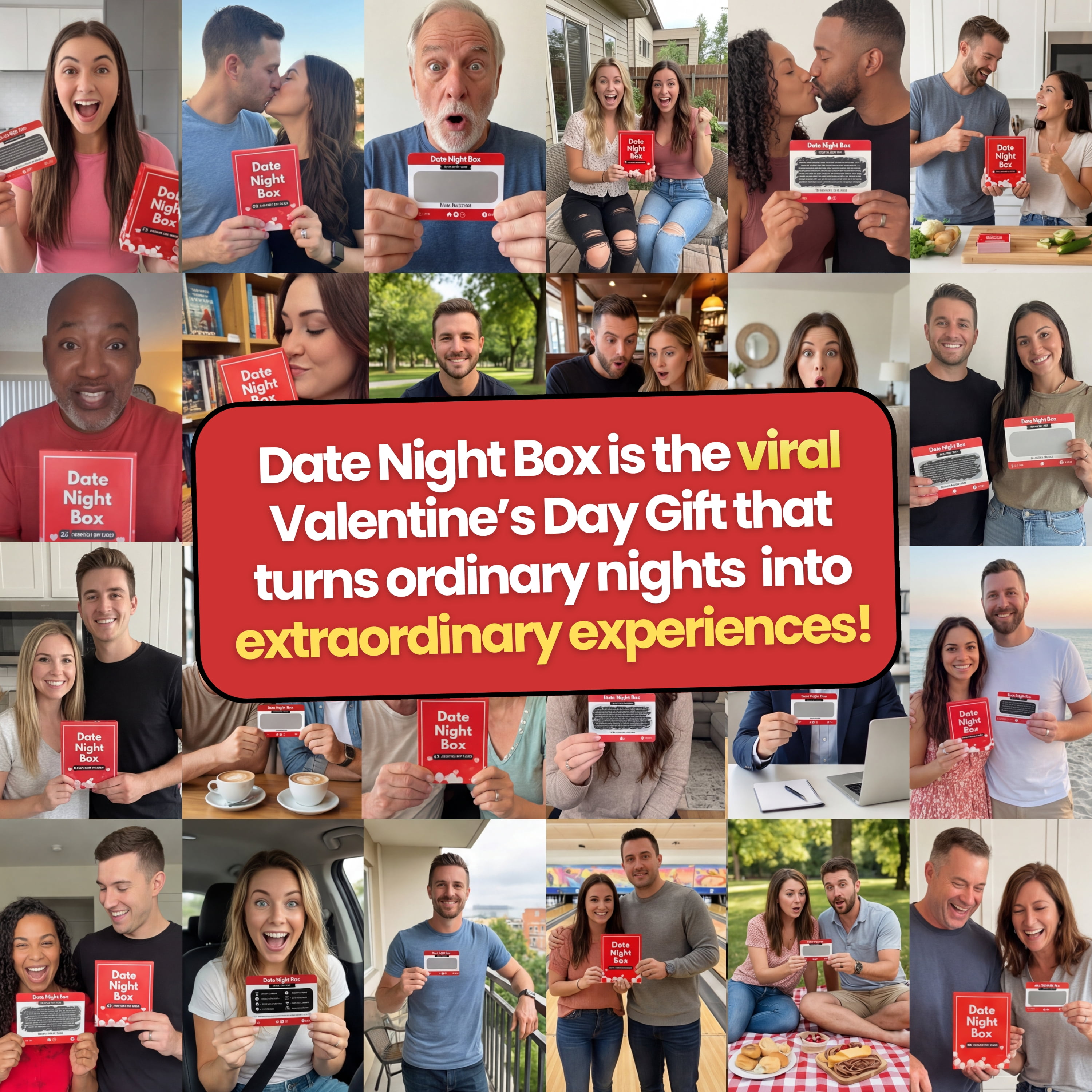 Date Night Box: 52 Fun & Adventurous Scratch-Off Date Night Ideas for Couples - Card Game for Husband, Wife, Boyfriend, Girlfriend - Gift for Him, Her, Birthday, Anniversary, Wedding