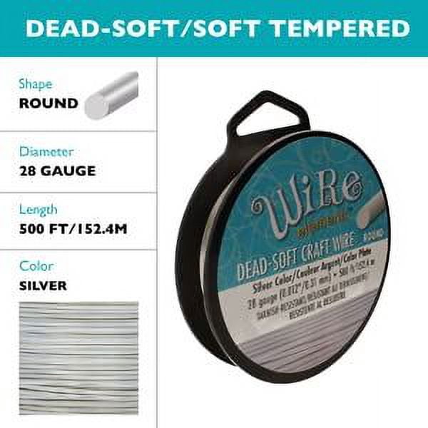 Beadsmith Non Tarnish Craft Wire (28, Silver)