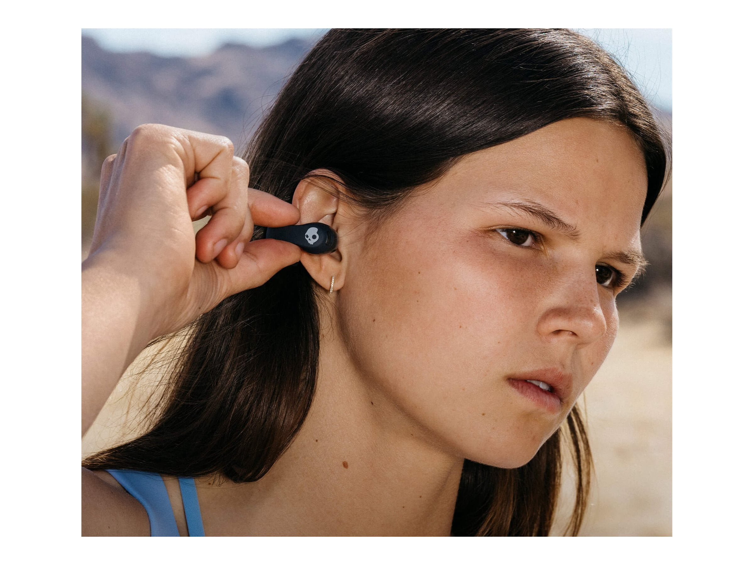 Skullcandy Push 720 Open - True wireless earphones with mic - open ear - over-the-ear mount - Bluetooth - black/silver