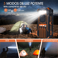thumbnail image 3 of Power Bank Solar Portátil 36800mah Batería Con Luz 4 Cables Lab.G, Negro, 3 of 5