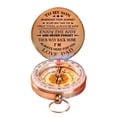 thumbnail image 2 of Christmas Style Beautiful Ride Compass Brass Scripture Engraved Directional Compass for Climbing, 2 of 9