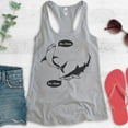 thumbnail image 2 of Da Dum Shark Tank Top, Ladies Racerback Tank Top, Vacation Tank, Shark Tanks, Summer Tank, Heather Gray, Medium, 2 of 3