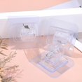 thumbnail image 2 of Curtain Hooks Ceiling Curtain Rod 10 Pcs Adhesive Shower Curtain Rod Holder Transparent Curtain Pole Bracket Drill-Free Install Adhesive Rod Mount Retainer Ceiling Hooks Ceiling Hook, 2 of 5