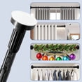 thumbnail image 3 of Quick Lock Tension Curtain Rod - Extra Long 39 to 173 Inch Heavy Duty No Drill Adjustable Spring Rod, 723 Lbs Support Rustproof Steel for Patio Bathroom Window Room Divider, Black, 3 of 8