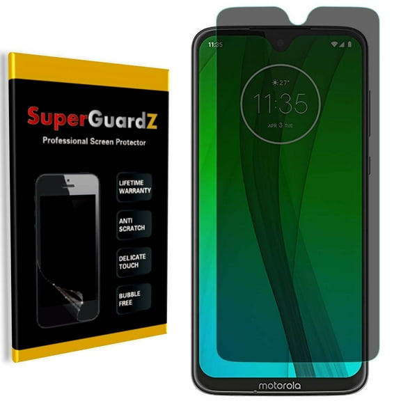 [2-PACK] For Motorola Moto G7 SuperGuardZ Screen Protector [Privacy Anti-Spy], Anti-Scratch, Keep Your Screen Secret, Anti-Fingerprint