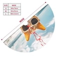 thumbnail image 3 of Lsque Surfing Cat Sun Print Christmas Tree Skirt, Tree Skirt with Ties or Velcro, Perfect for Holiday Decorations, Halloween, and New Year-36", 3 of 7