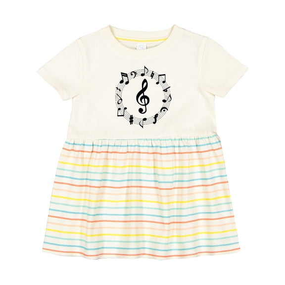 Inktastic Music Notes Girls Baby Dress