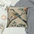 BCIIG Yellow Grey Chinoiserie Pillow Covers Bird Flower Floral Cushion