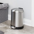 thumbnail image 6 of Glad Bathroom Trash Can, 1.2 Gallon Stainless Steel Small Step Garbage Bin with Lid, Silver, 6 of 7