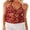 Red, variant on Women Y2K Sequin Halter Neck Crop Tops V Neck Glitter Cami Top Tie Up Back Sparkle Slim Tank Tops