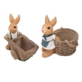 thumbnail image 1 of Balcony Patio Rabbit Flower Pot,2PCS Animal Succulent Planter Resin Succulent Planter Cute Bunny Planter Pots High Capacity, 1 of 8