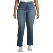 Terra & Sky Women's Plus Size Core Denim Straight Jeans