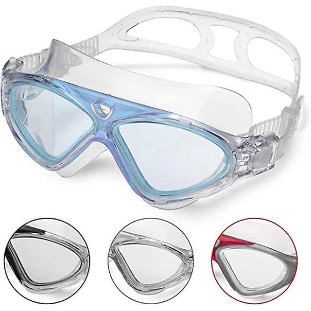 Gafas de natación Blueswimming, transparentes, antivaho, impermeables, con protección UV, visión ajustable de 180 grados, ideales para hombres y mujeres