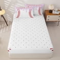 thumbnail image 4 of Homewish Light Purple Drippy Baseball Stitch Print Zipper Full Size Comforter Sets with Fitted Sheet and 2 Pillowcases,Sports Monogram Zipper Bedding Set For Kids Boys And Girls,Reversible,4 Pieces, 4 of 7