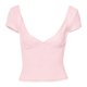 thumbnail image 5 of Camiseta elegante con cuello en V para mujer: top informal de color liso que realza la figura, 5 of 6