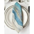 thumbnail image 2 of Blue Coastal Cloth Napkins Washable Set of 8, Summer Beach Nautical Abstract Art Reusable Dinner Table Napkins Cloth Bulk for Weddings Kitchen Restaurants Hotel Events Parties 20 x 20 Inch, 2 of 9