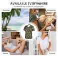 thumbnail image 2 of Yiaed Green Skulls Print Women's T Shirt V-Neck Short Sleeve Shirt Casual Breathable Tee Summer Tops-Small, 2 of 5