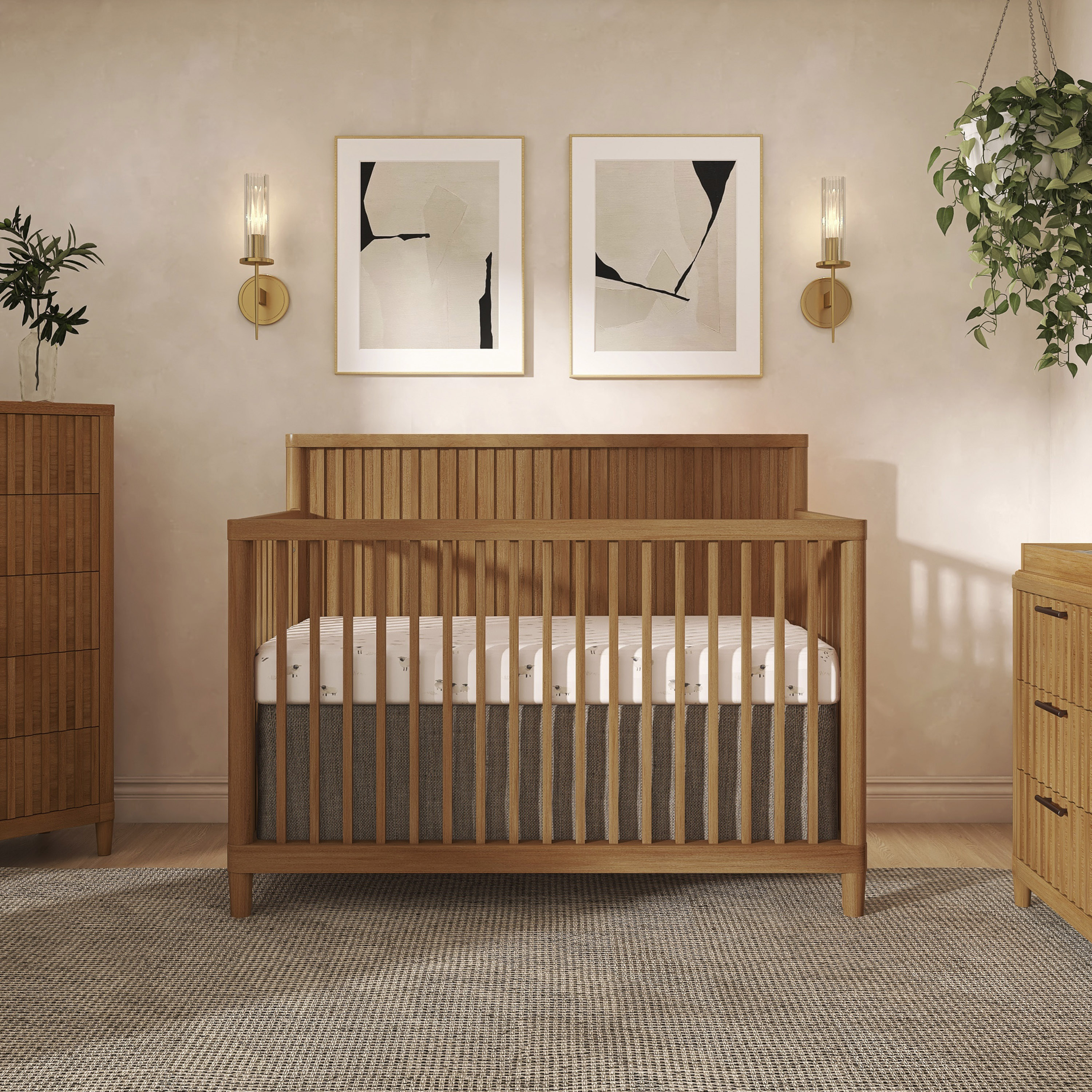 Evolur Flynn 5 in 1 Convertible Crib, Sedona