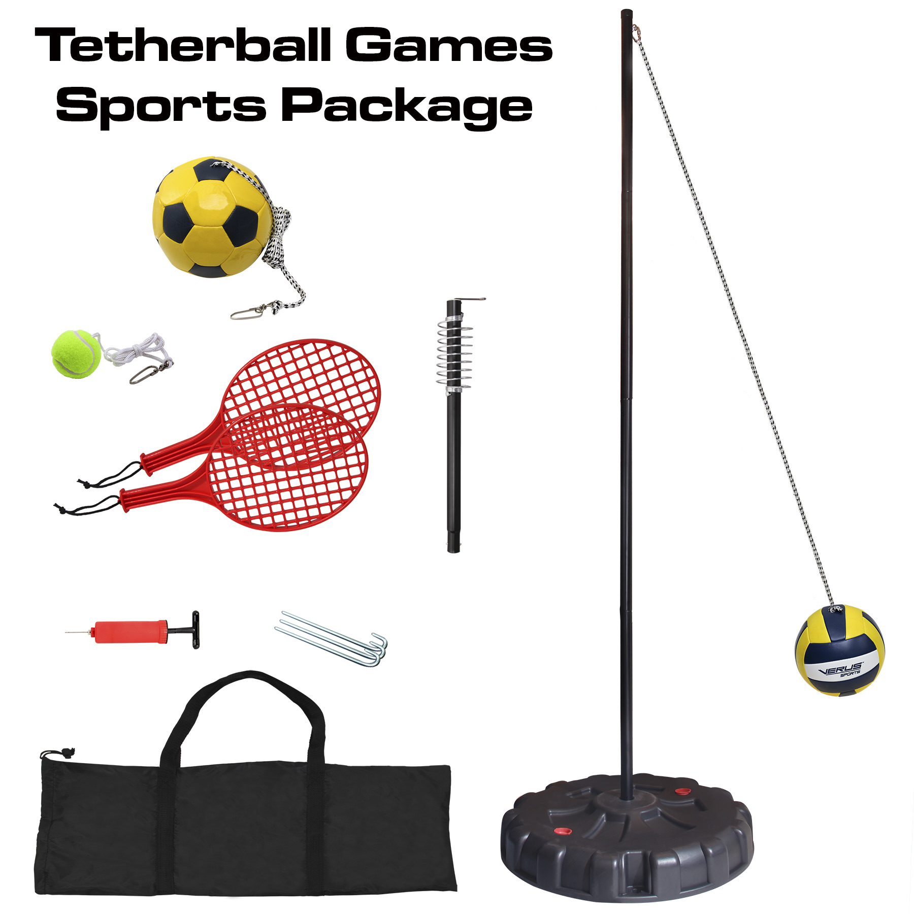 Portable 3in1 Tetherball Set