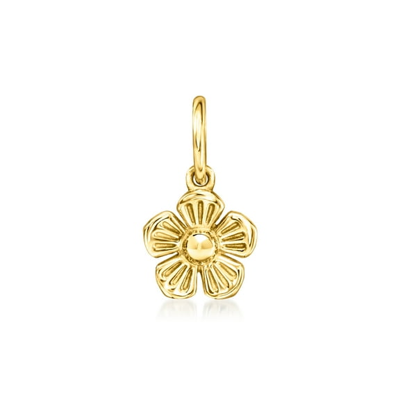 Pure Collection by Ross-Simons Italian 14kt Yellow Gold Flower Charm, Women's, Adult
