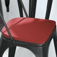 thumbnail image 4 of BizChair Set of 4 Poly Resin Wood Seat with Rounded Edges for Colorful Metal Chairs and Stools in Red, 4 of 12
