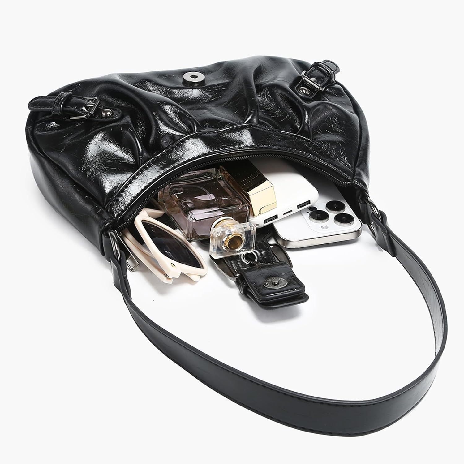 Shoulder Bag for Women Top Handle Handbag Purse Y2K Hobo Clutch Small Punk Purse Trendy