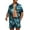 Blue & Green, variant on Men's Hawaiian Vintage Shirt Short Sleeve Casual Button Down Shirt Summer Beach 2 Piece Short Set Travel Outfit