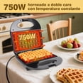 thumbnail image 2 of Waflera Eléctrica Antiadherente 750w Para 2 Rebanadas, 2 of 7