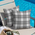 thumbnail image 2 of Throw Pillow Covers 20x20 Inch, Buffalo Plaid Decorative Pillow Cases for Couch Sofa Bed, Charcoal Gray Farmhouse Gingham Striped Cotton Linen Square Home Decor Pillowcases with Hidden Zipper, 2 of 9