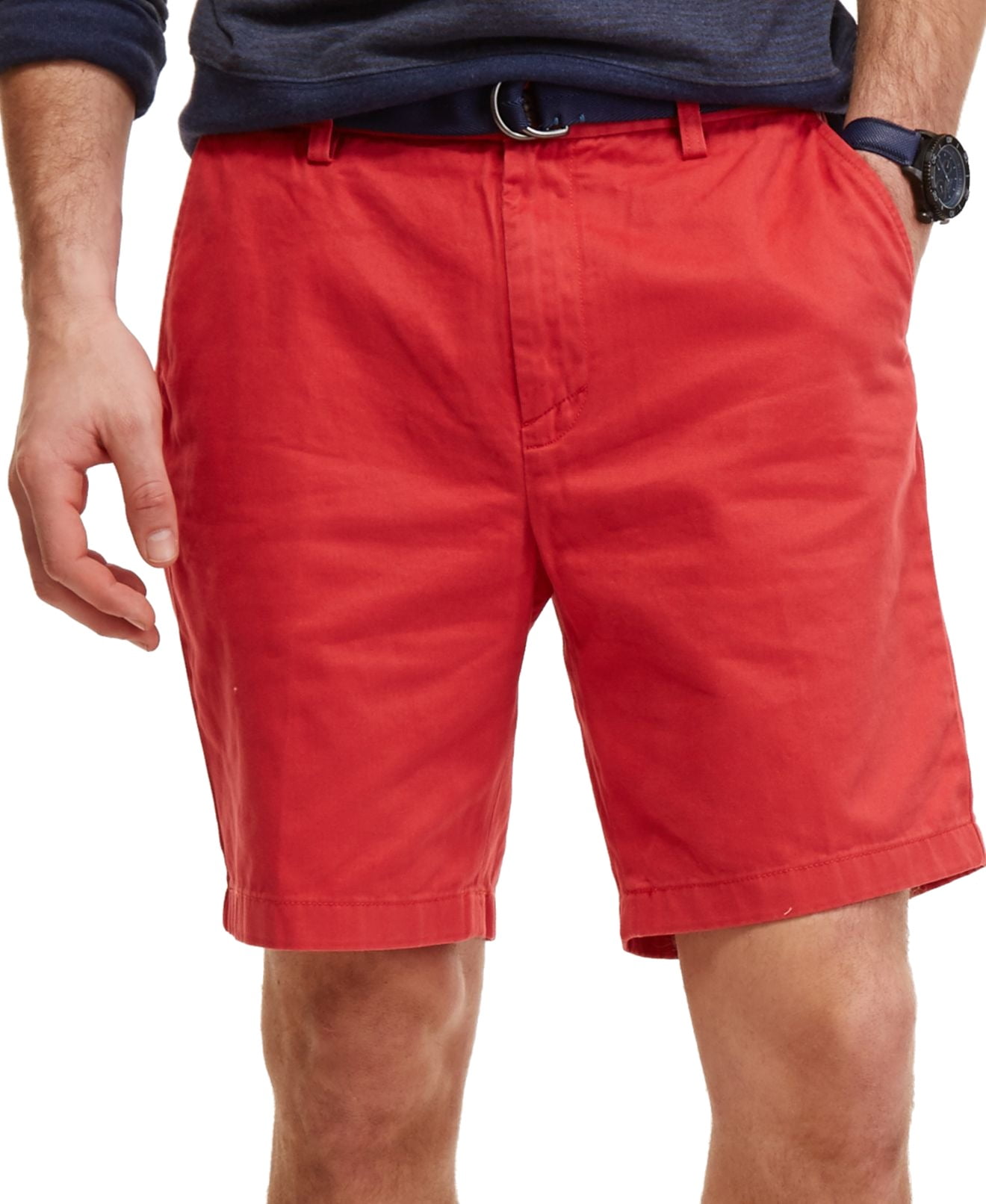 Nautica NEW Sailor Red Mens Size 38 ClassicFit Flat Front Deck Shorts