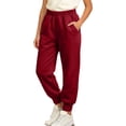 thumbnail image 2 of Mifsaly Girls Cotton Joggers Elastic Waist Straight Leg Casual Sweapants with Pockets Kids Warm Fall Winter Back School Outfits, 2 of 9