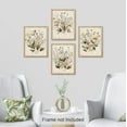 thumbnail image 3 of PixonSign Adhesive Posters Vintage Wildflower Bouquet Antique Botanical Illustrations Wall Arts, Set of 4 Scenic Multicolor Nature Wilderness Canvas Prints for Home Decor - 8"x10", 3 of 5