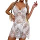 thumbnail image 1 of Gibobby Conjunto de lencería de encaje Conjuntos de Lencería Sexy para Mujer Brasier de Encaje Flores Sujetador Abierto Tanga G-String Thong Ropa Interior Pijama(Blanco, XG), 1 of 5