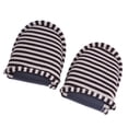 thumbnail image 5 of BOROCO Zapatillas Plegables, 1 Par De Zapatillas Antideslizantes De Algodón Suave para Interiores, Portátiles, Plegables, Reutilizables, para Viajes, para El Hogar Y El Hotel(女款-咖啡色条纹), 5 of 5