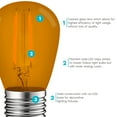 thumbnail image 3 of Luxrite 24-Pack S14 Edison LED Orange Light Bulb 0.5W Colored LED Bulbs for Outdoor String Lights UL Listed E26 Base, 3 of 7