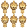 thumbnail image 6 of CTIRCHIU Window Curtain Rod Finials Golden 6Pcs 4.7x2.6x2.6in, 6 of 10