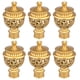 thumbnail image 2 of 6 piezas de topes decorativos para barra de cortina, estilo retro romano, ideales para la decoración del hogar (dorados)., 2 of 8