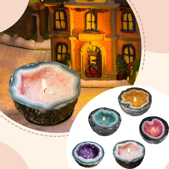 Creative Candle Jars for Candle Making, Vintage Resin Craft Containers, Balcony Desktop Decorations, Light Blue