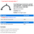 thumbnail image 2 of Front Right Upper Control Arm and Ball Joint Assembly - Compatible with 2003 - 2014 GMC Savana 2500 RWD 2004 2005 2006 2007 2008 2009 2010 2011 2012 2013, 2 of 2