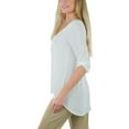 thumbnail image 3 of ToBeInStyle Womens Peasant V-Neck Strappy Back Blouse - Ivory - Large, 3 of 7